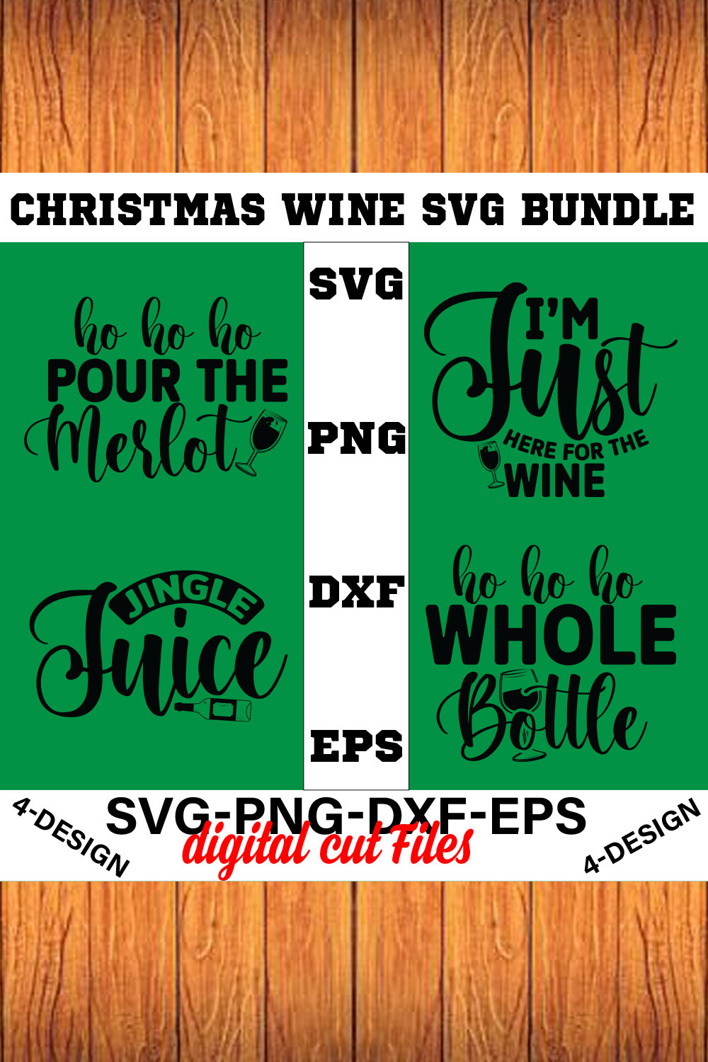 Christmas SVG Bundle Funny Christmas SVG Cut File Cricut Clip art Commercial Use Holiday SVG Christmas Sayings Quotes Winter Volume-19 pinterest preview image.