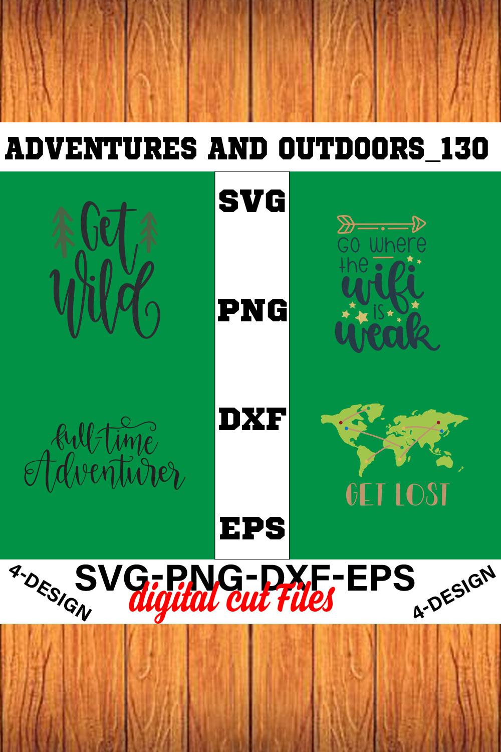 Adventures And Outdoors T-shirt Design Bundle Volume-11 pinterest preview image.