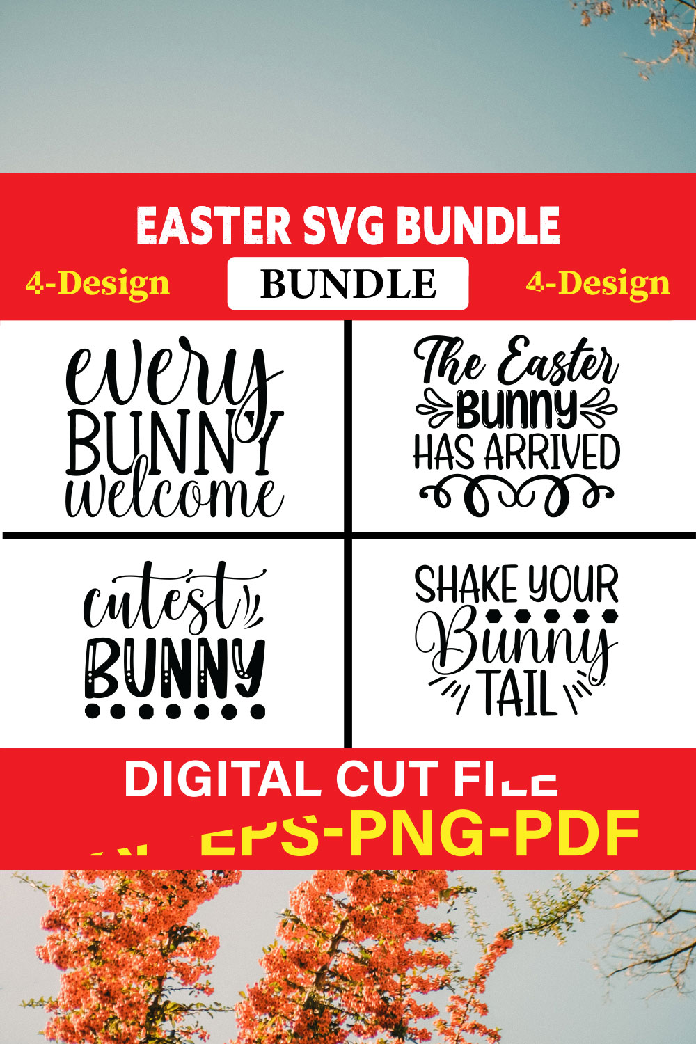 Easter T-shirt Design Bundle Vol-16 pinterest preview image.