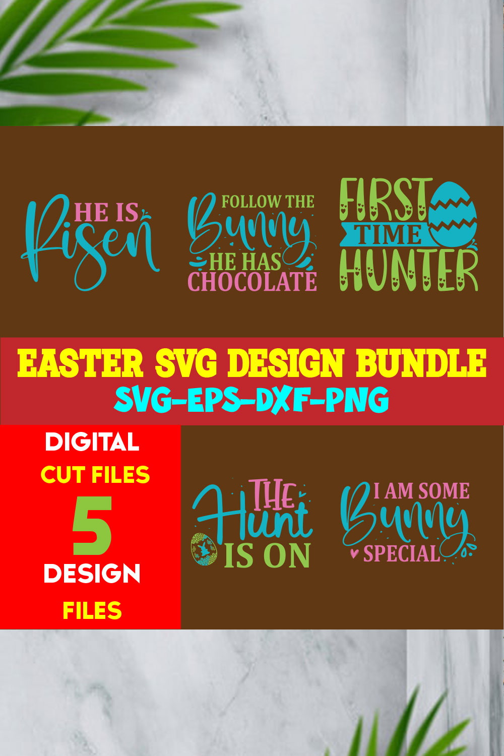 Easter T-shirt Design Bundle Volume-08 pinterest preview image.