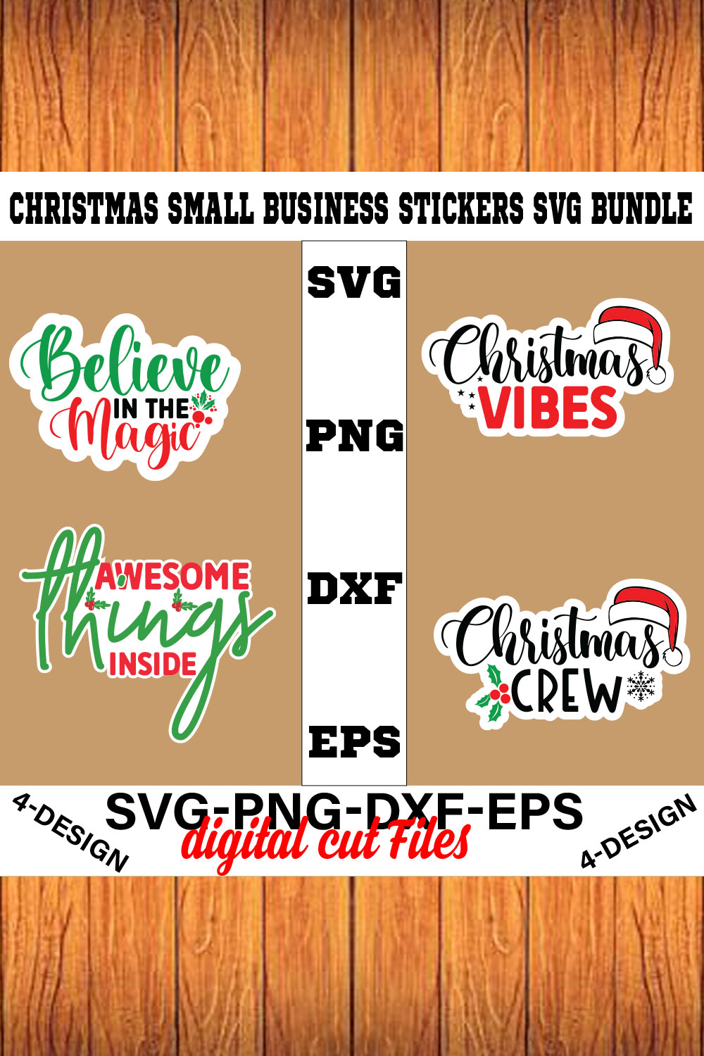 Christmas SVG Bundle Funny Christmas SVG Cut File Cricut Clip art Commercial Use Holiday SVG Christmas Sayings Quotes Winter Volume-11 pinterest preview image.