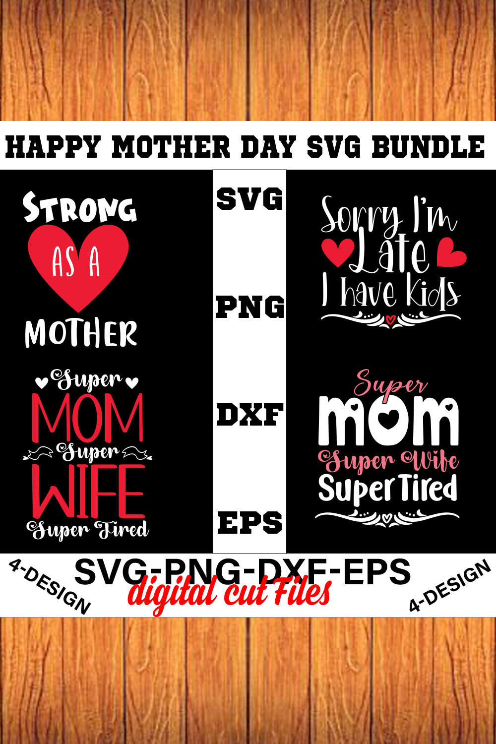 Happy mother day svg Bundle Vol-13 pinterest preview image.