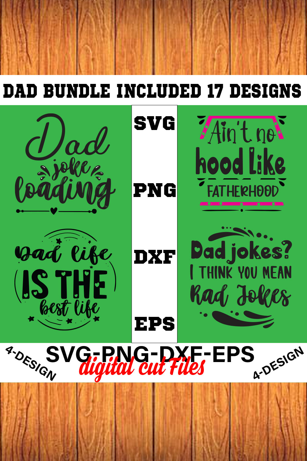 Daddy And Me SVG Bundle, Dad Kids Baby Son Daughter Girl Boy, Matching Outfit, Family Shirts, Digital Cut File, Fathers Day Gift, Dad Life pinterest preview image.