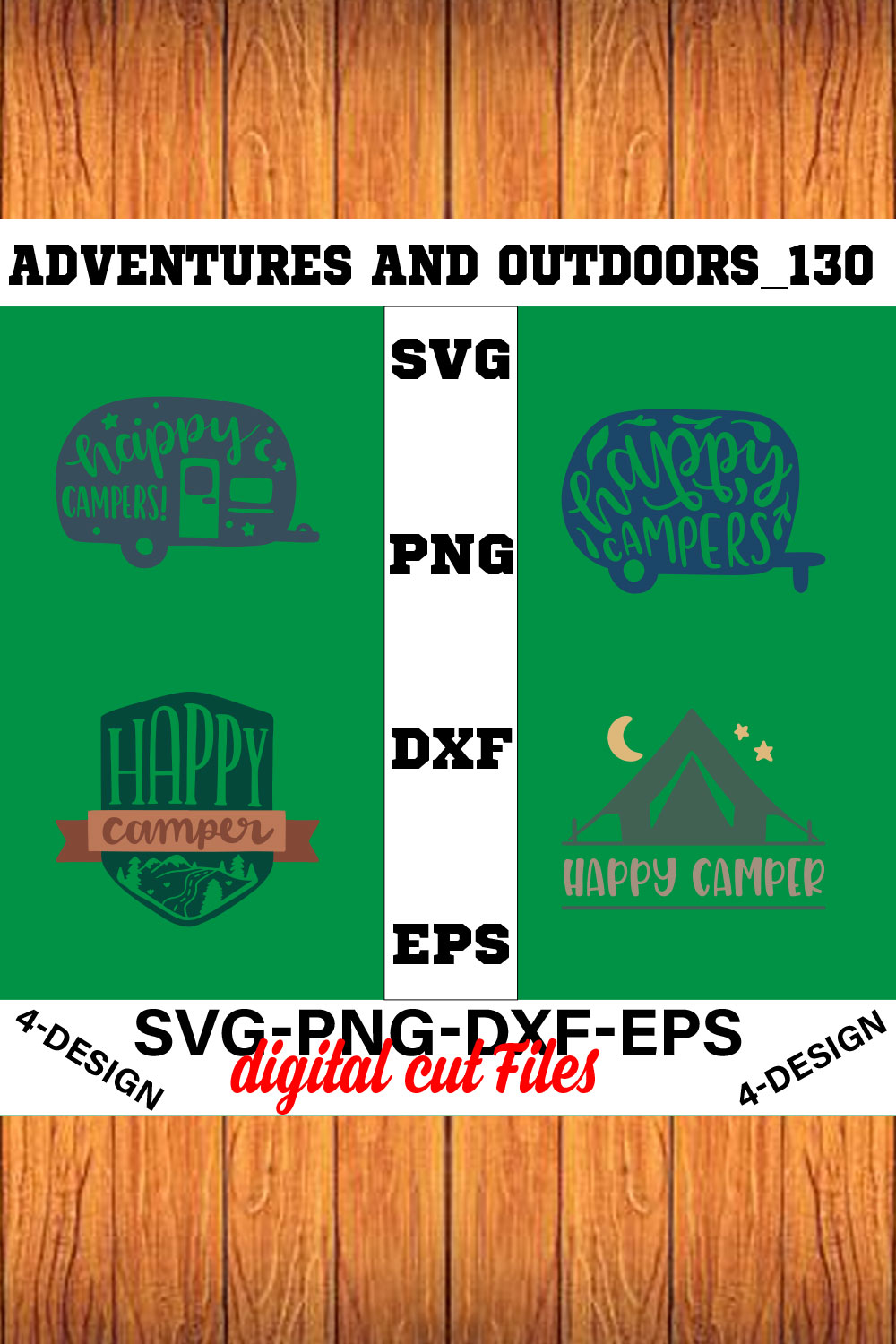 Adventures And Outdoors T-shirt Design Bundle Volume-13 pinterest preview image.