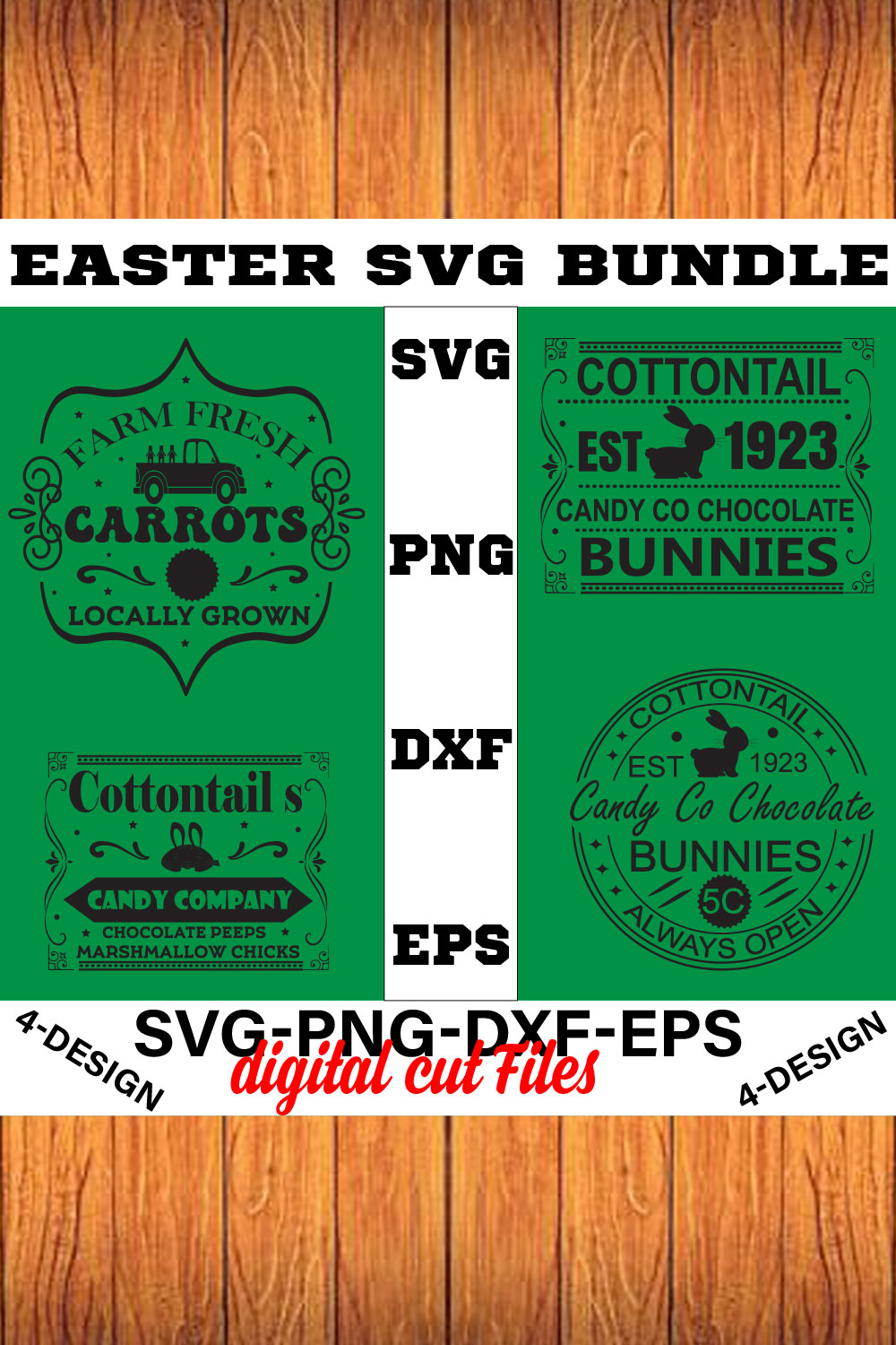 Happy Easter SVG Bundle, Easter SVG, Easter quotes, Easter Bunny svg, Easter Egg svg, Volume-09 pinterest preview image.