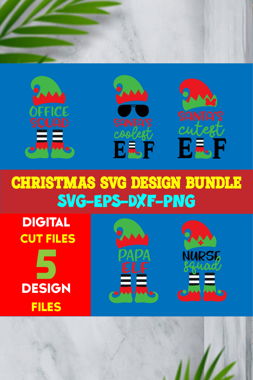 Christmas T-shirt Design SVG Bundle Free Volume-59 pinterest preview image.