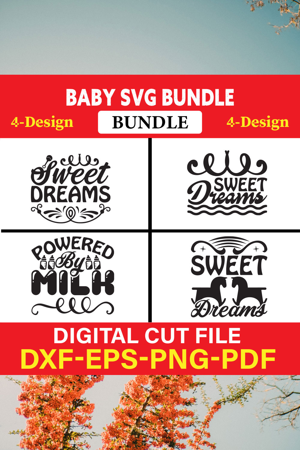 Baby SVG T-shirt Design Bundle Vol-12 pinterest preview image.