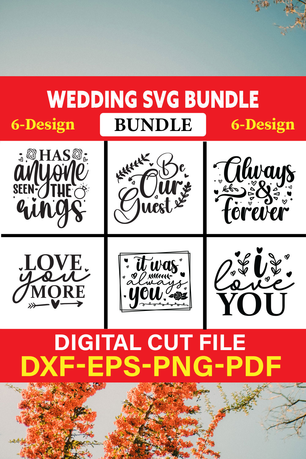 Wedding T-shirt Design Bundle Vol-30 pinterest preview image.