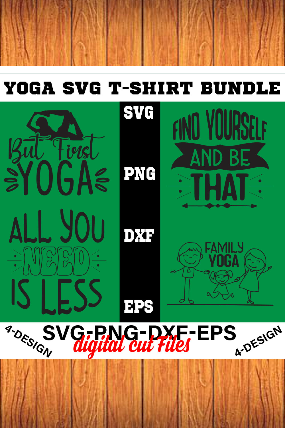 Yoga SVG Bundle - Namaste shirt SVG for Cricut - Good vibes Tee SVG bundle Volume-09 pinterest preview image.