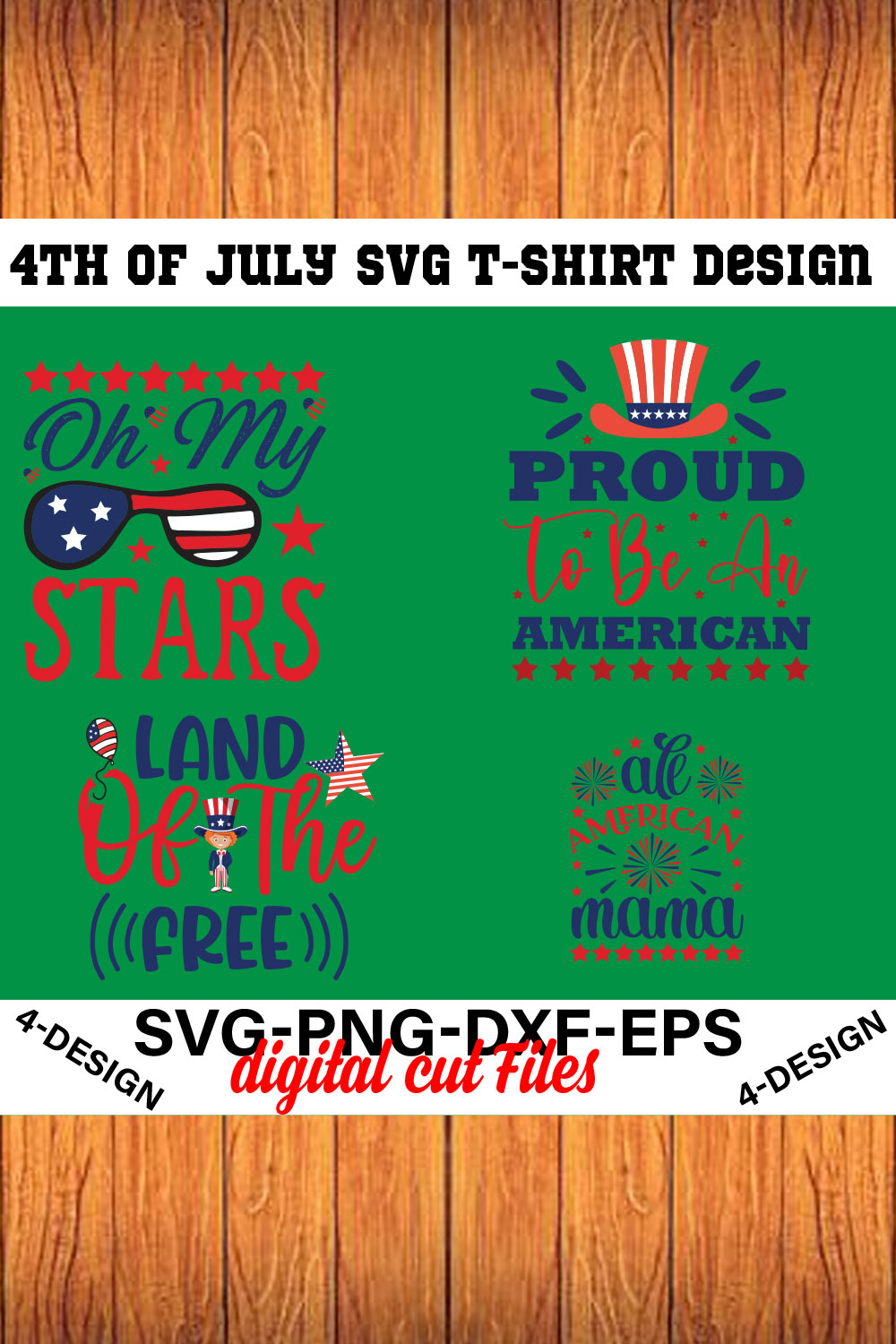 4th of July SVG Bundle, July 4th SVG, Fourth of July svg, America svg Volume-03 pinterest preview image.