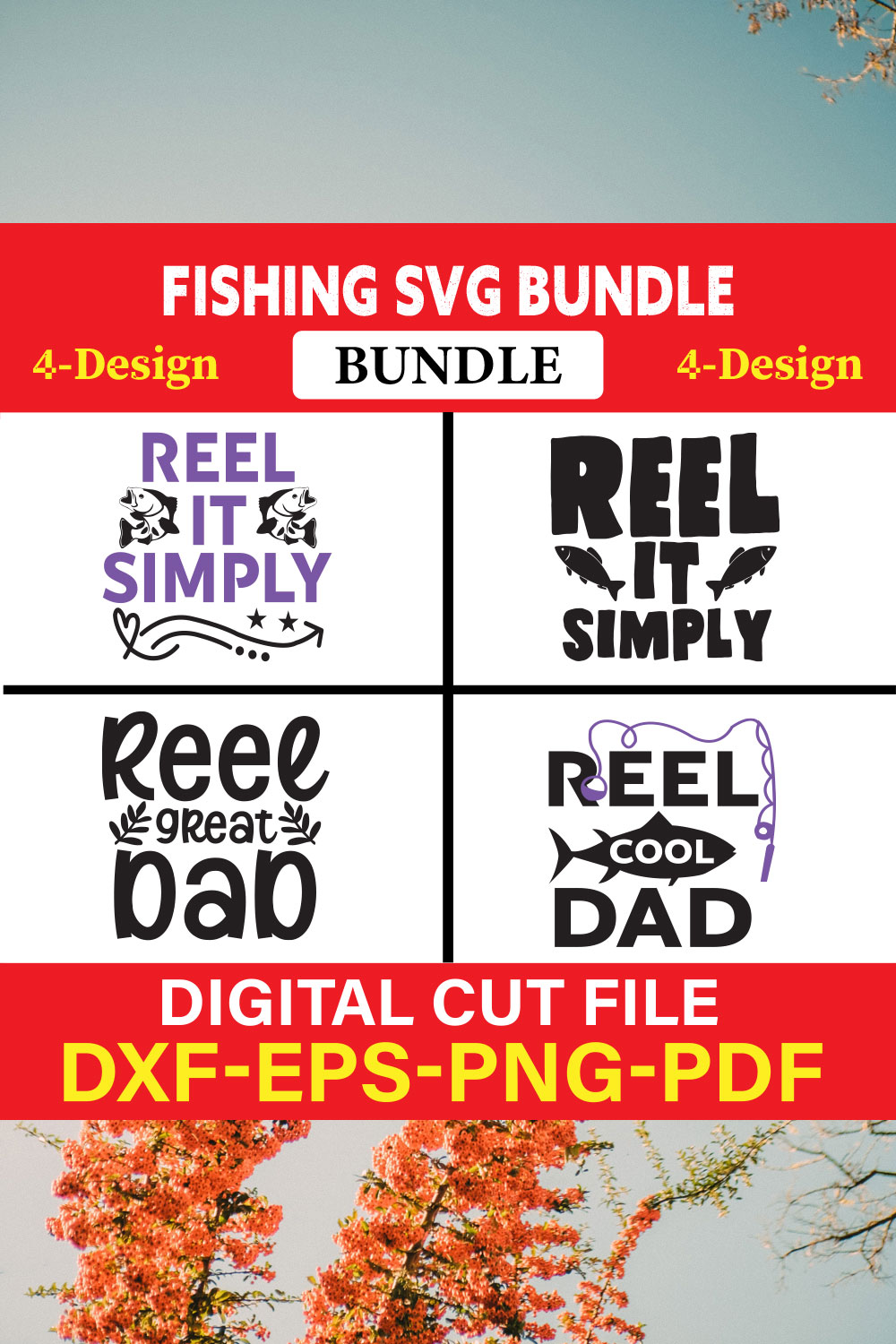 Fishing T-shirt Design Bundle Vol-9 pinterest preview image.