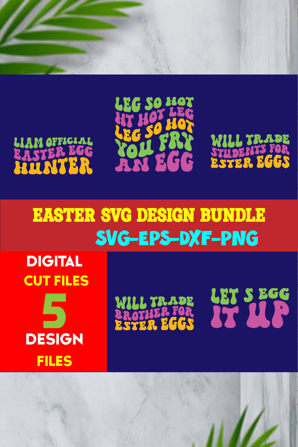 Easter T-shirt Design Bundle Volume-02 pinterest preview image.