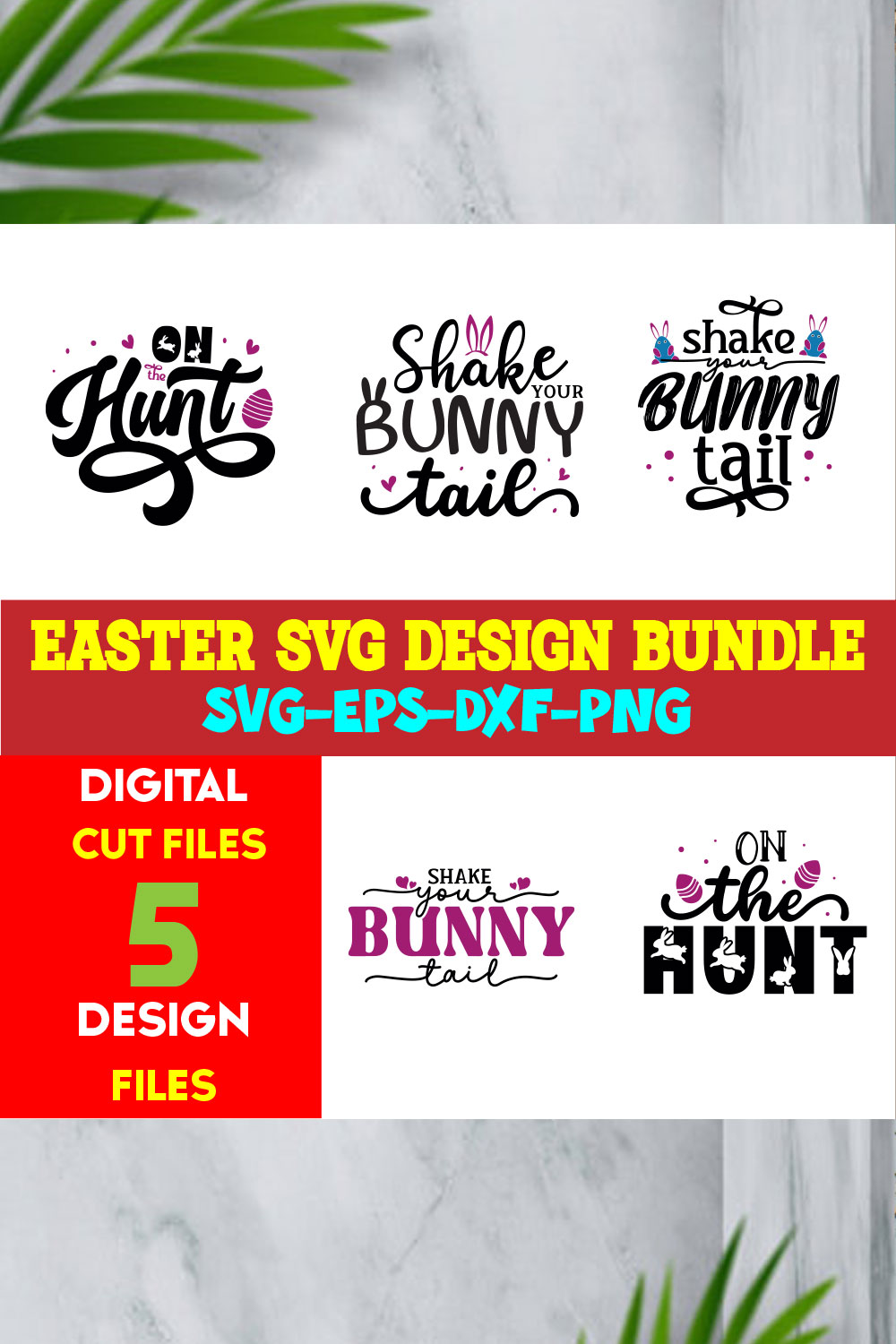 Easter T-shirt Design Bundle Volume-14 pinterest preview image.