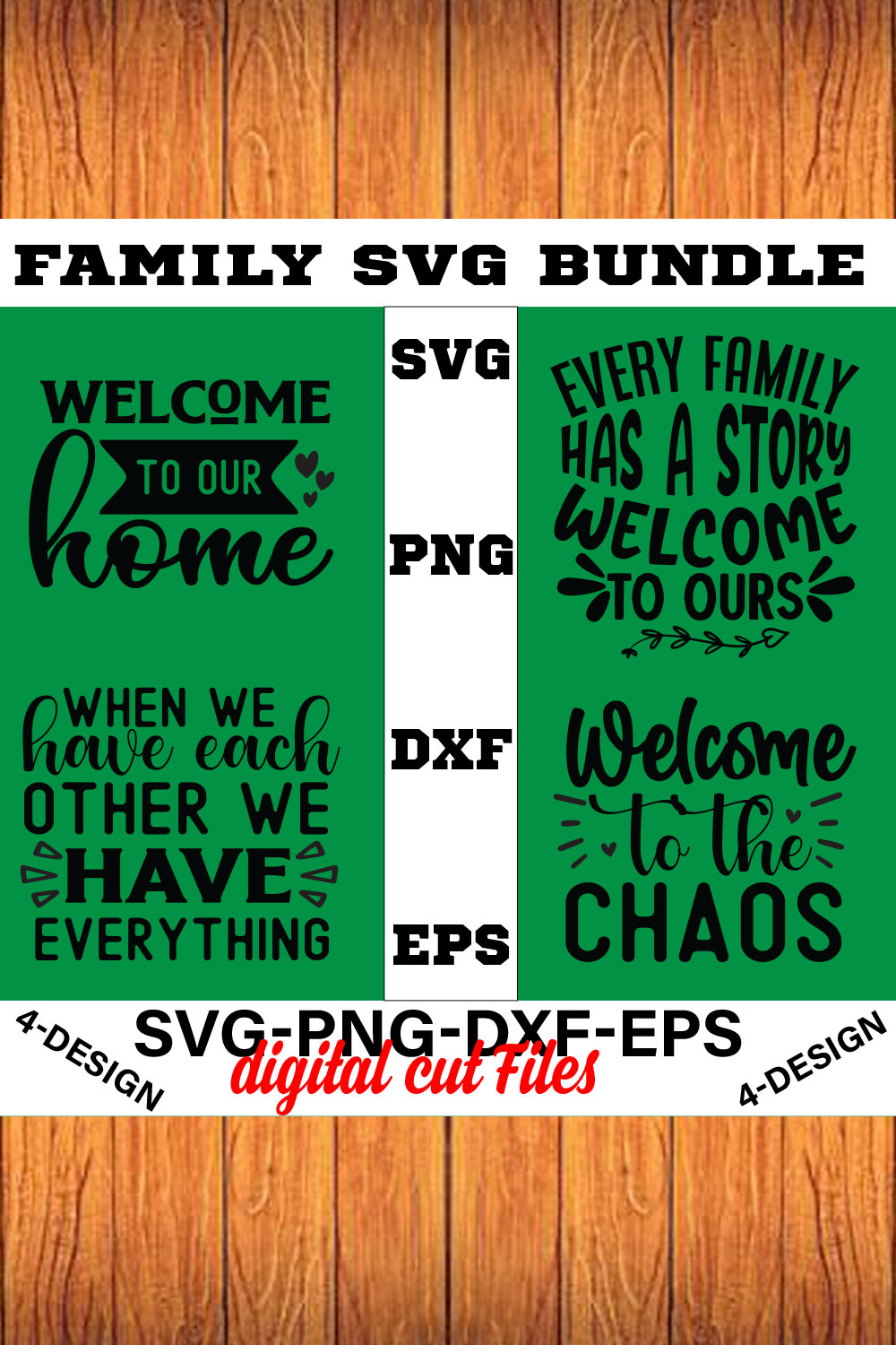 Family Quotes svg, Family svg Bundle, Family Sayings svg, Family Bundle svg Volume-11 pinterest preview image.