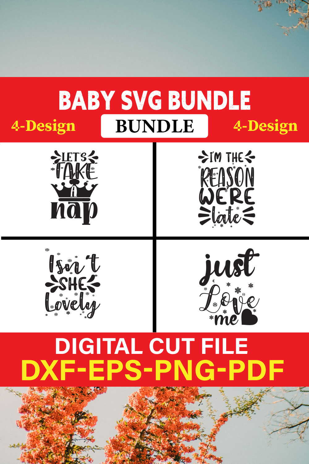 Baby T-shirt Design Bundle Vol-11 pinterest preview image.