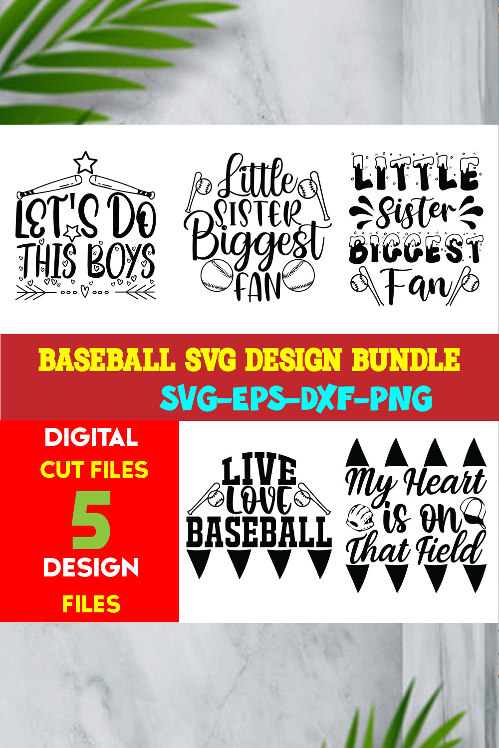 Baseball T-shirt Design Bundle Volume-10 pinterest preview image.