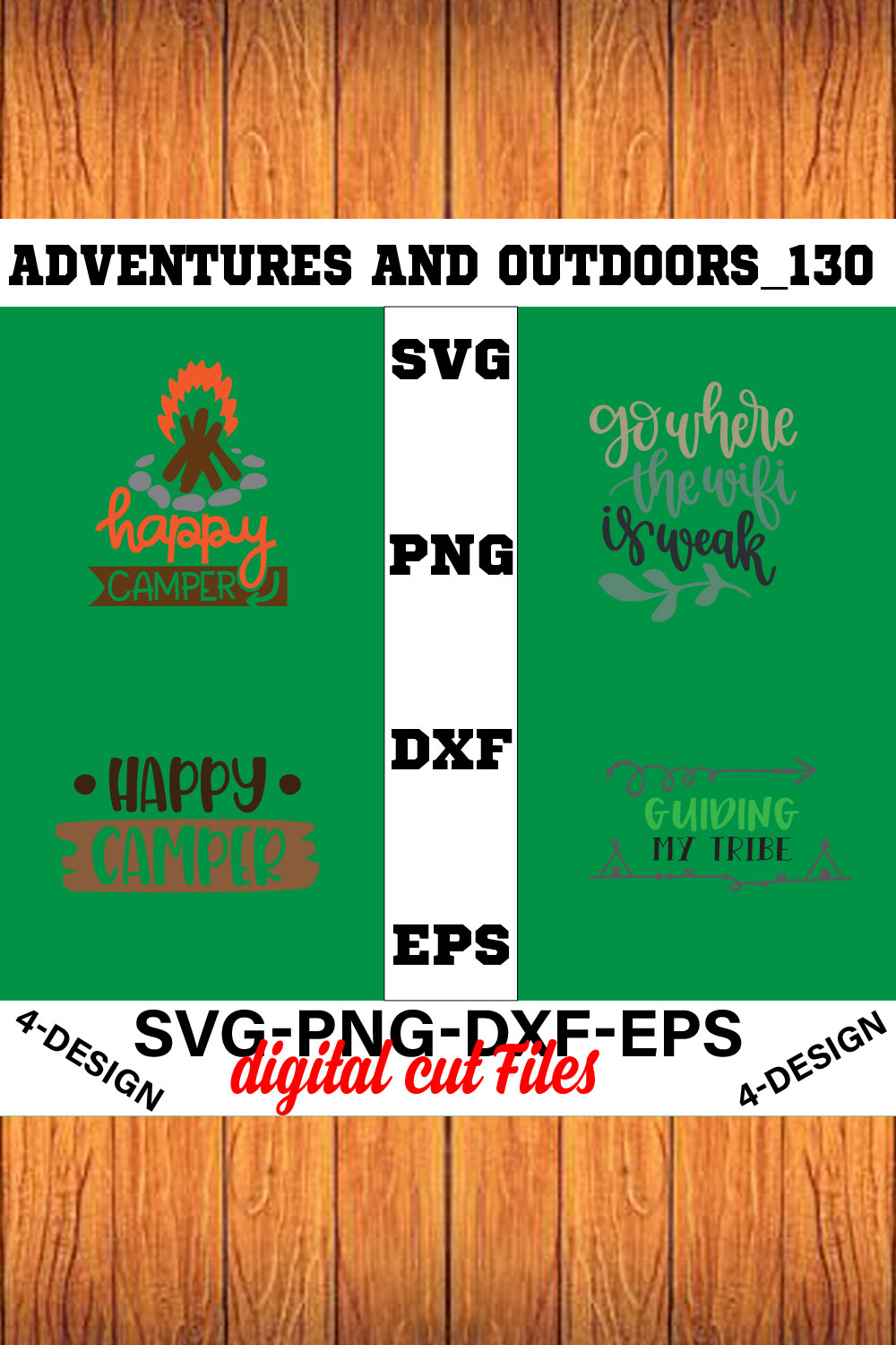 Adventures And Outdoors T-shirt Design Bundle Volume-12 pinterest preview image.