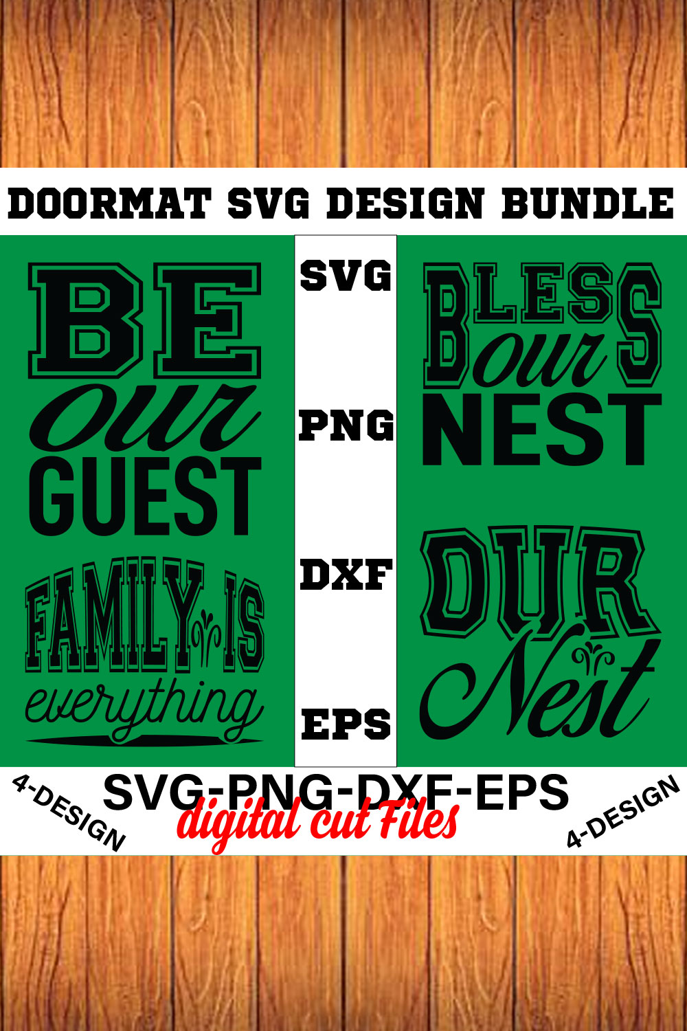 Doormat Quote Designs SVG Cut File Bundle for Cricut Volume-03 pinterest preview image.