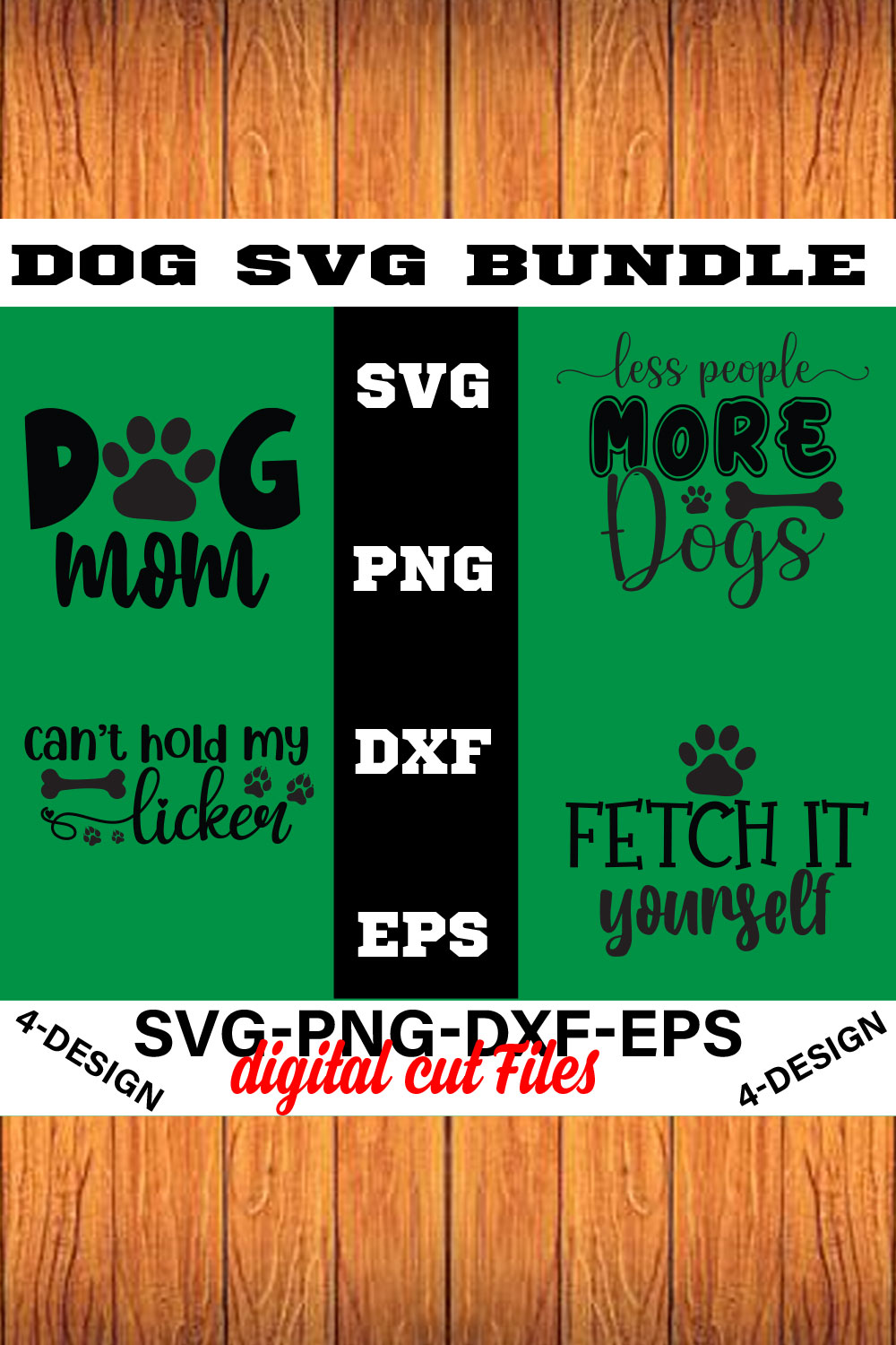 Dog Bundle SVG, Dog Mom Svg, Dog Lover Svg, Cricut Svg, Dog Quote, Funny Svg, Pet Mom Svg, Cut Files Volume-14 pinterest preview image.