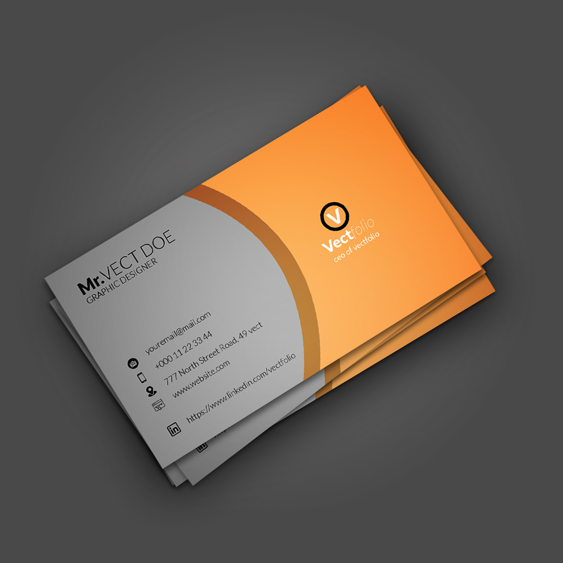 Modern Creative Business Card Template 02 preview image.