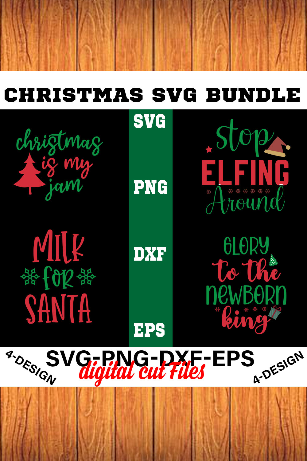 Christmas SVG Bundle Funny Christmas SVG Cut File Cricut Clip art Commercial Use Holiday SVG Christmas Sayings Quotes Winter Volume-01 pinterest preview image.