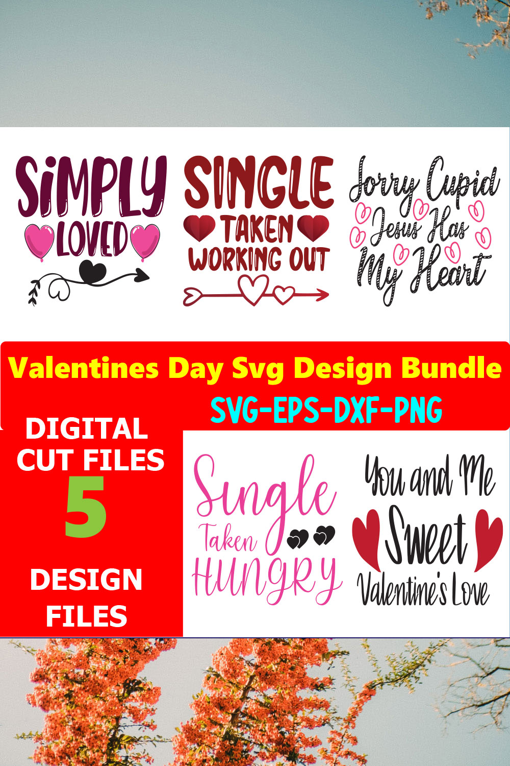 Valentines SVG Bundle, Valentine's Baby Shirts svg, Valentine Shirts svg, Cute Valentines svg, Heart Shirt svg, Love svg, Volume-13 pinterest preview image.