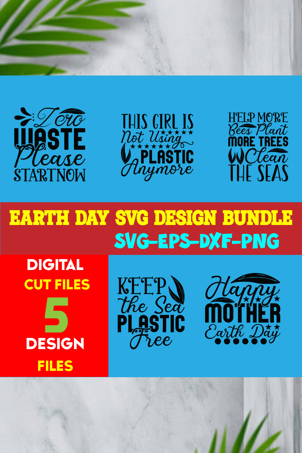 Earth Day T-shirt Design Bundle Volume-04 pinterest preview image.