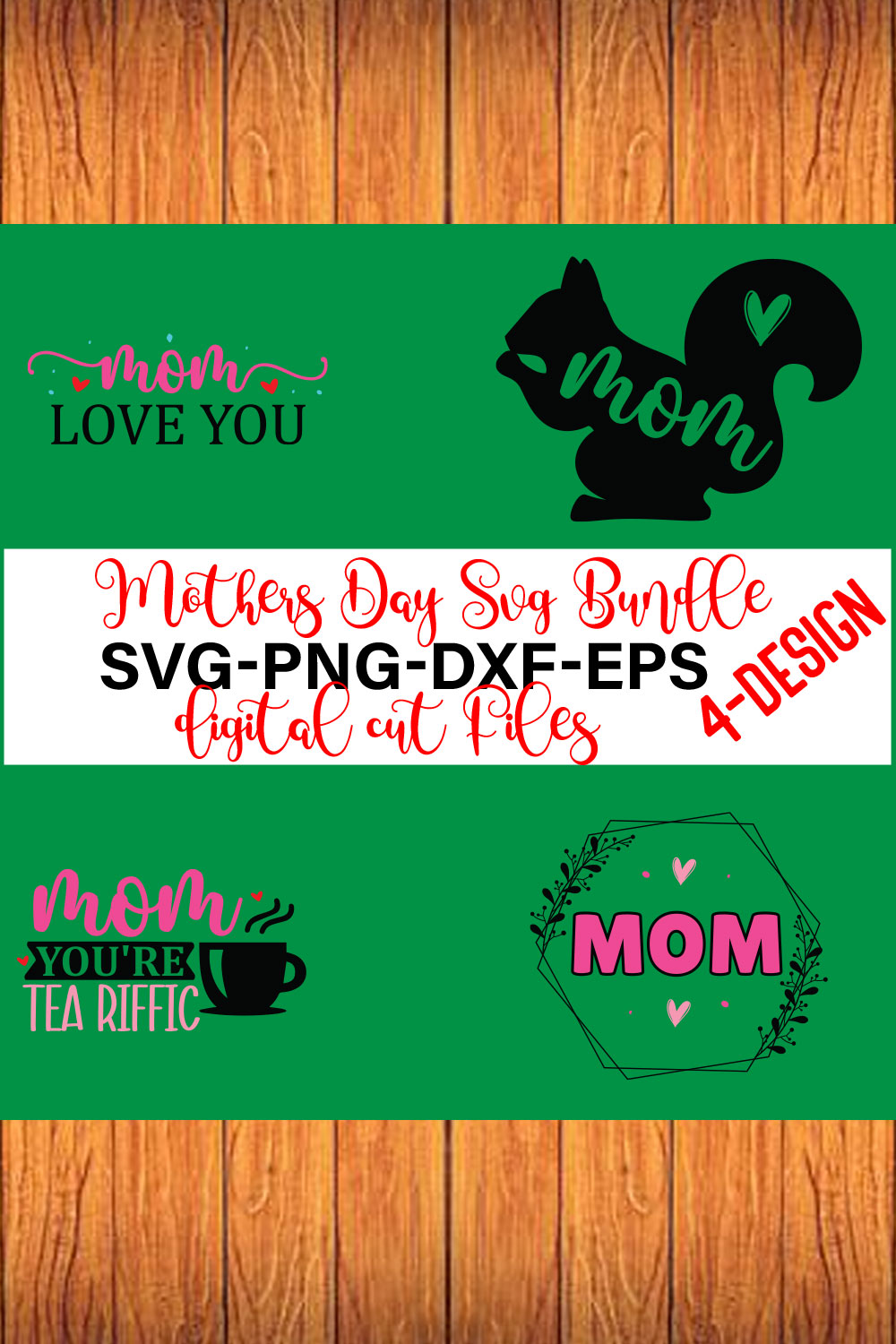 Mothers Day SVG Bundle, mom life svg, Mother's Day, mama svg Volume-15 pinterest preview image.