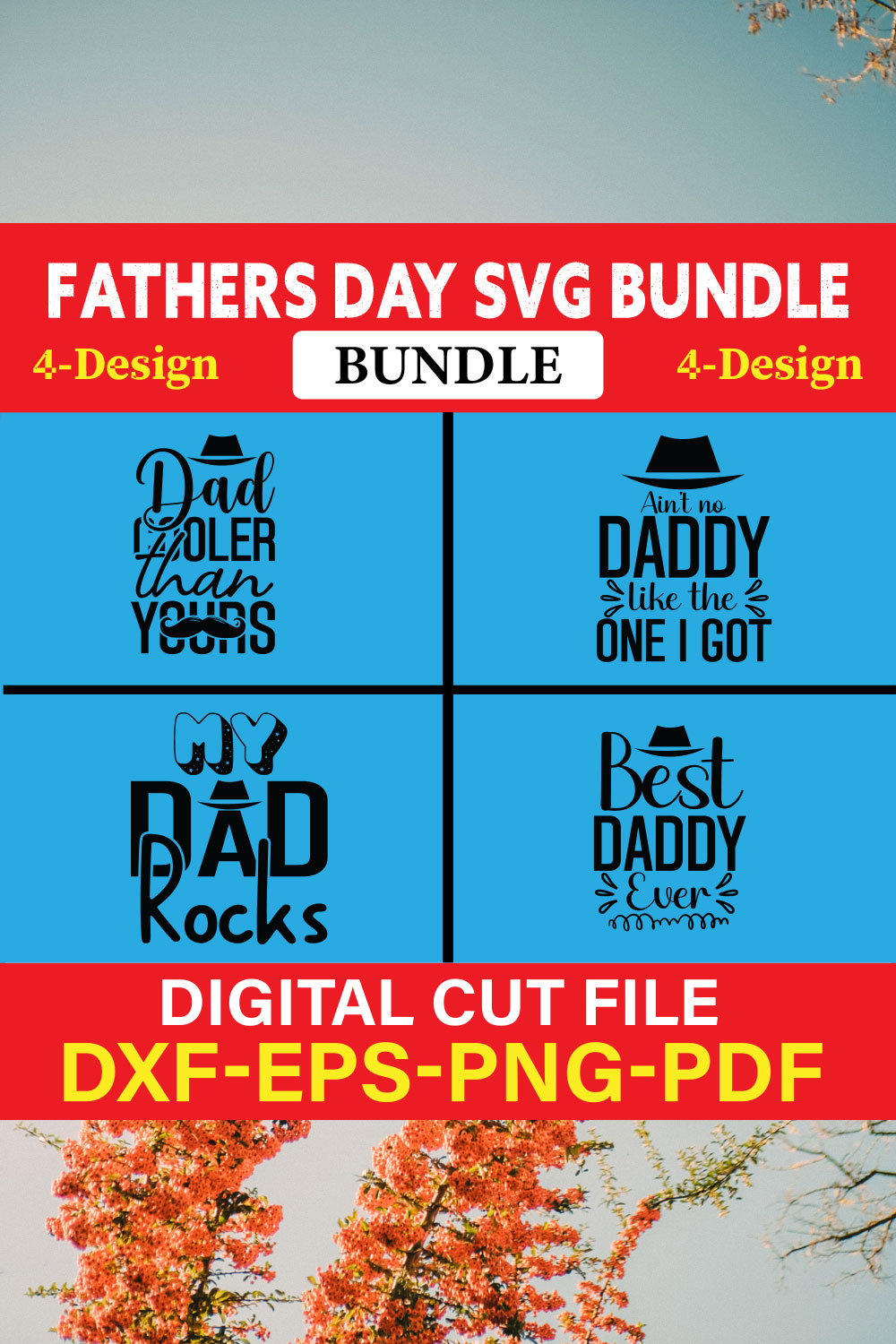 Fathers Day T-shirt Design Bundle Vol-19 pinterest preview image.