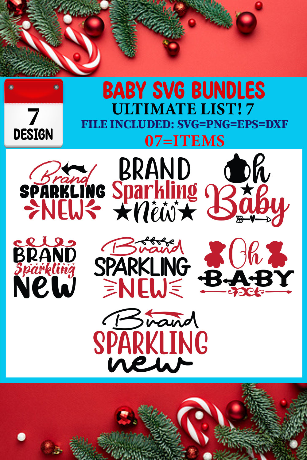 Baby SVG 07 T-shirt Design Bundle pinterest preview image.