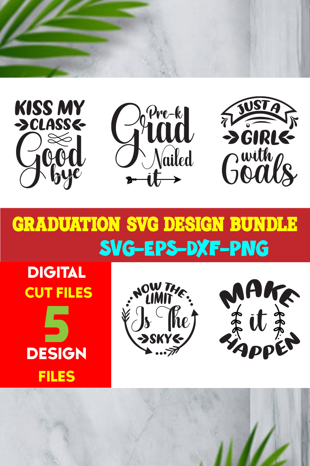 Graduation T-shirt Design Bundle Volume-09 pinterest preview image.