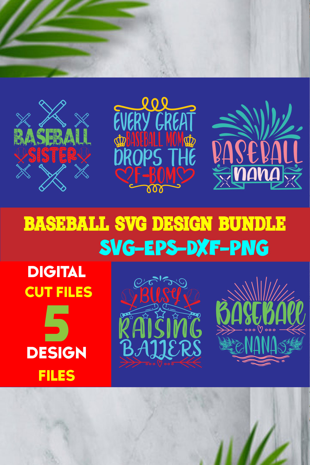 Baseball T-shirt Design Bundle Volume-03 pinterest preview image.