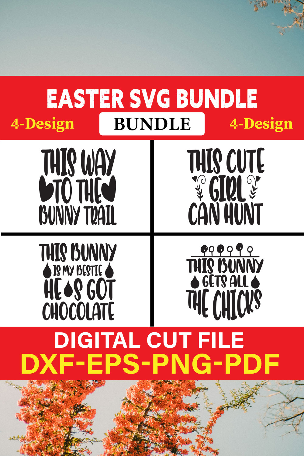 Easter T-shirt Design Bundle Vol-27 pinterest preview image.