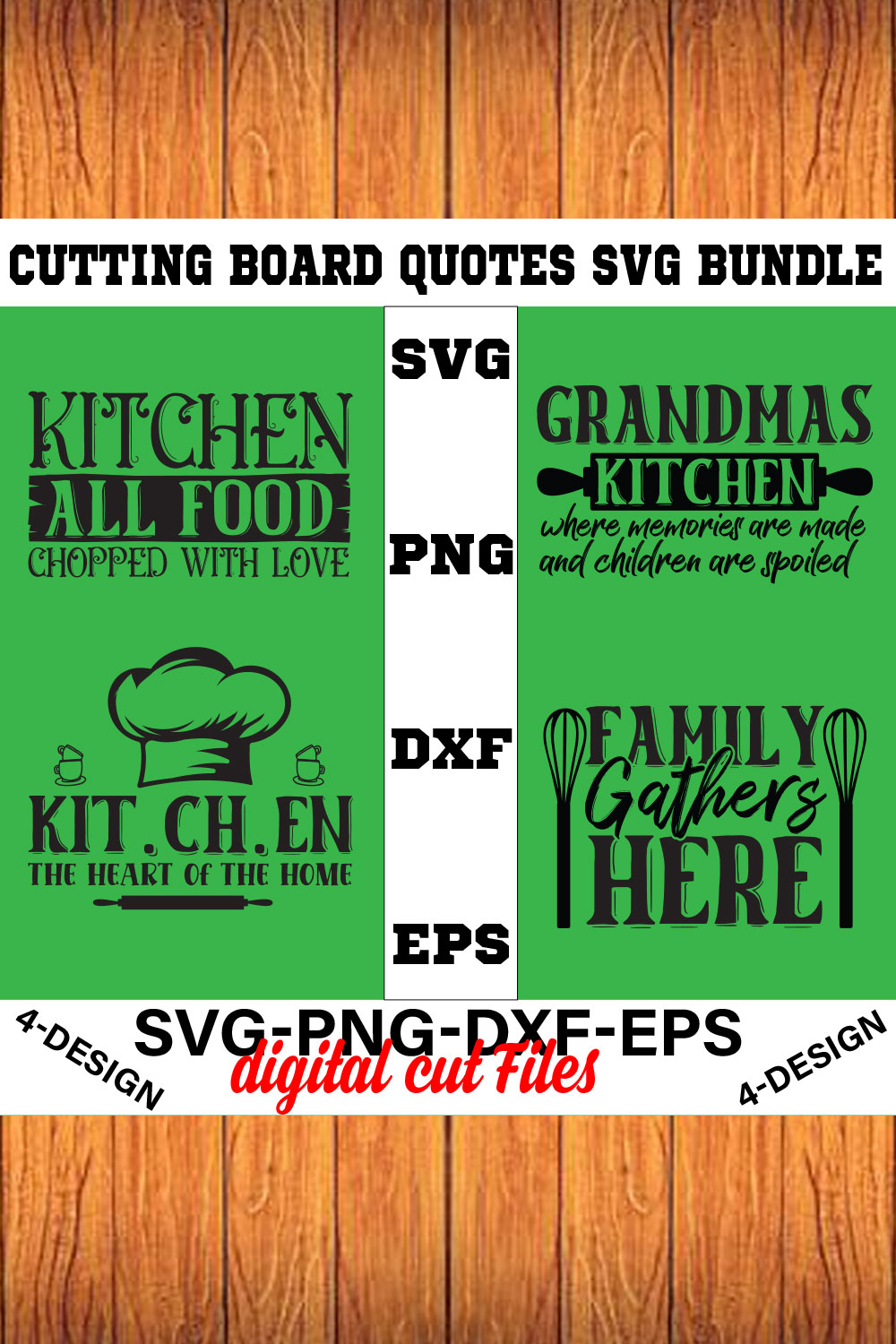 Cutting Board Quotes SVG Vol-02 pinterest preview image.
