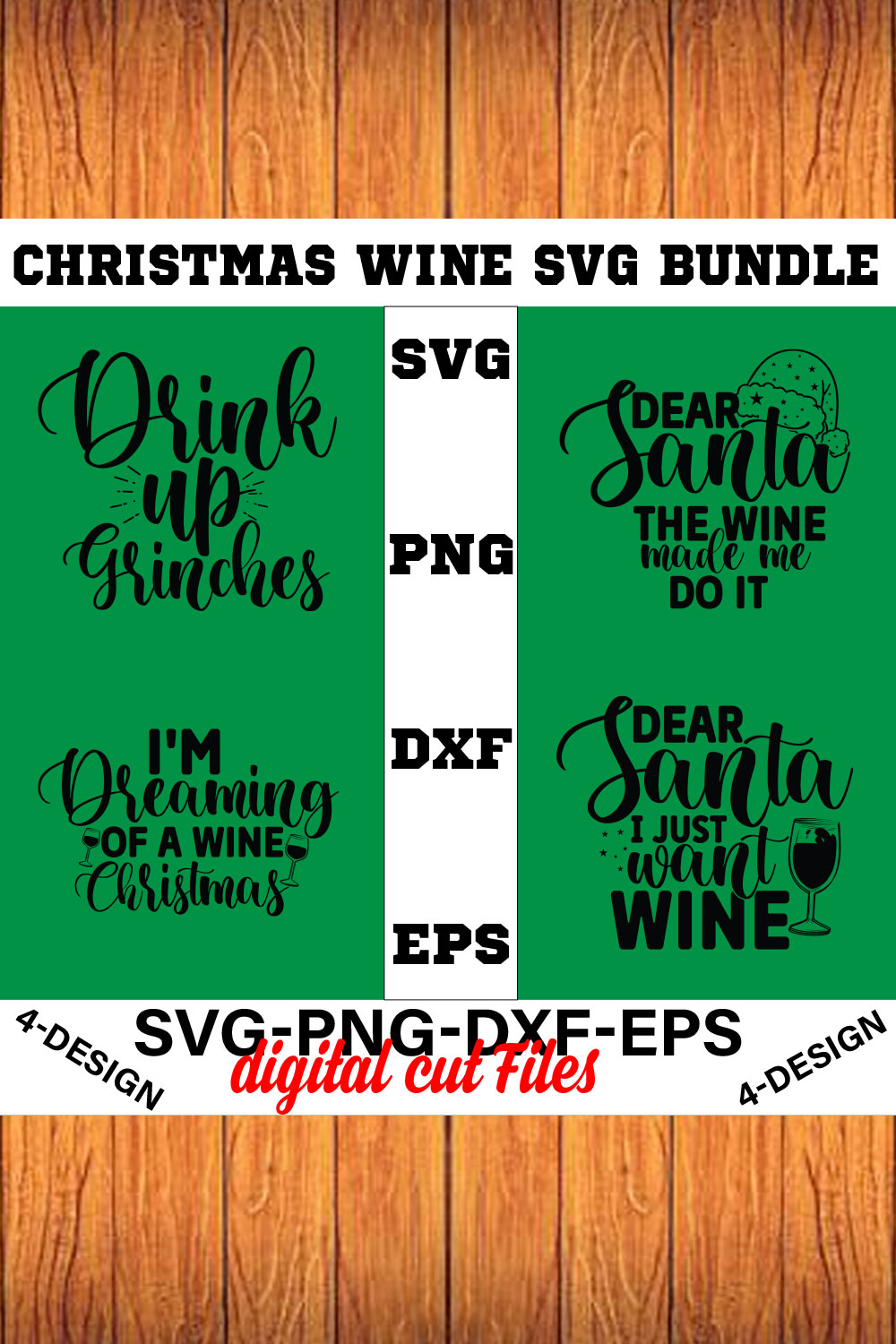 Christmas SVG Bundle Funny Christmas SVG Cut File Cricut Clip art Commercial Use Holiday SVG Christmas Sayings Quotes Winter Volume-17 pinterest preview image.