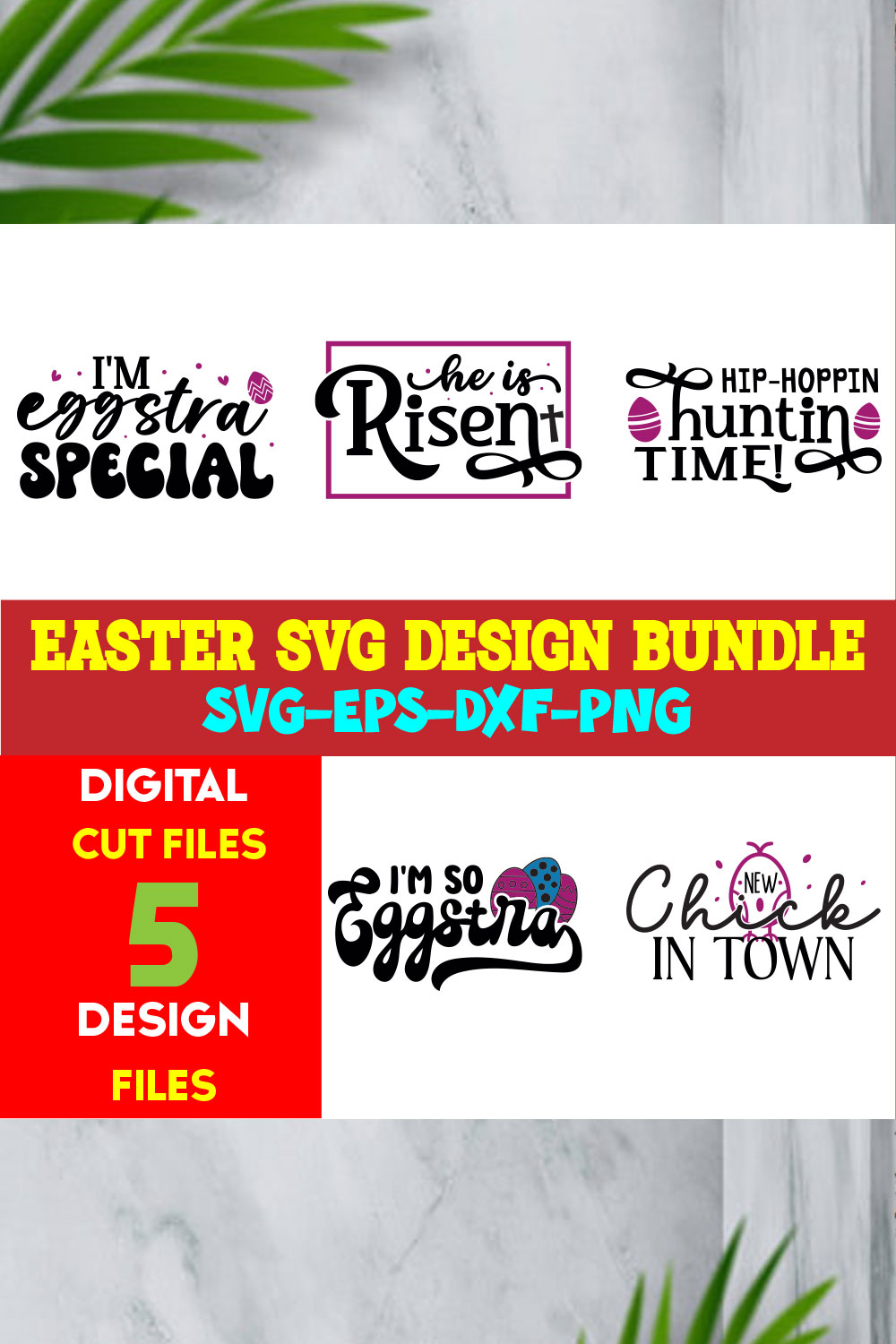 Easter T-shirt Design Bundle Volume-13 pinterest preview image.