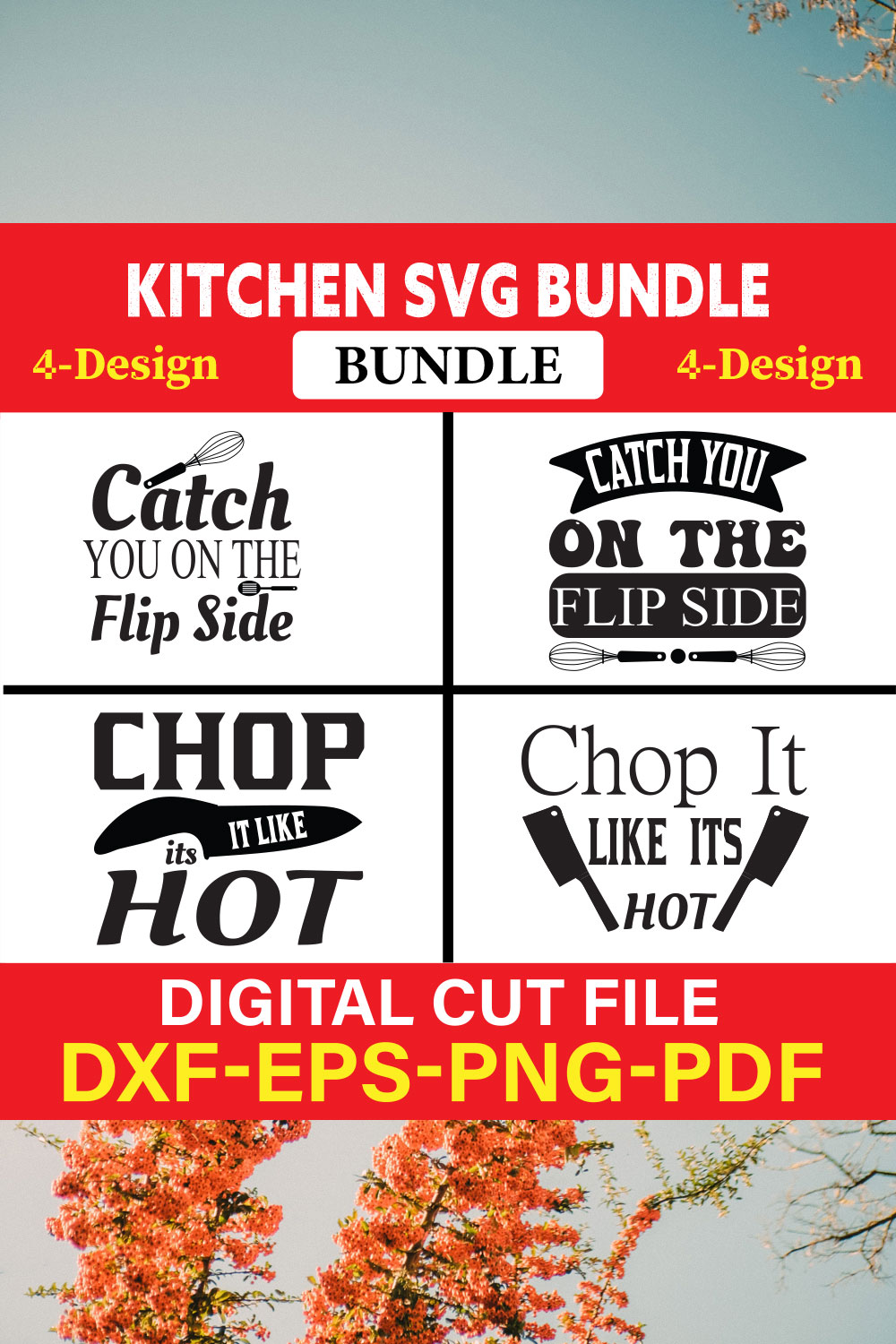 Kitchen T-shirt Design Bundle Vol-14 pinterest preview image.