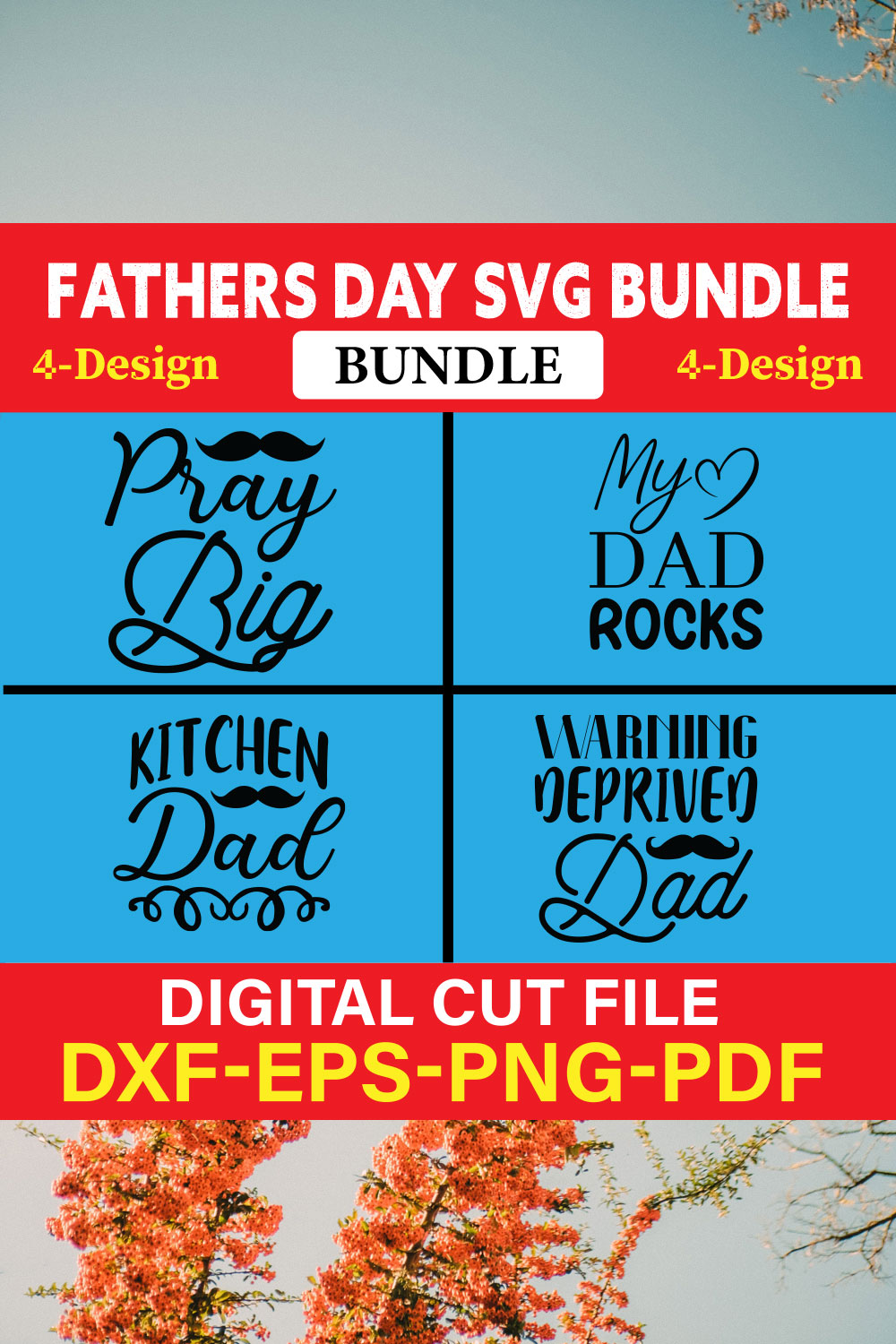 Fathers Day T-shirt Design Bundle Vol-9 pinterest preview image.