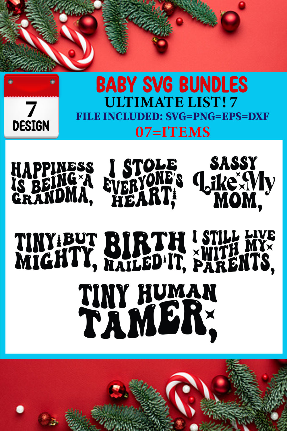 Baby SVG 07 T-shirt Design Bundle pinterest preview image.