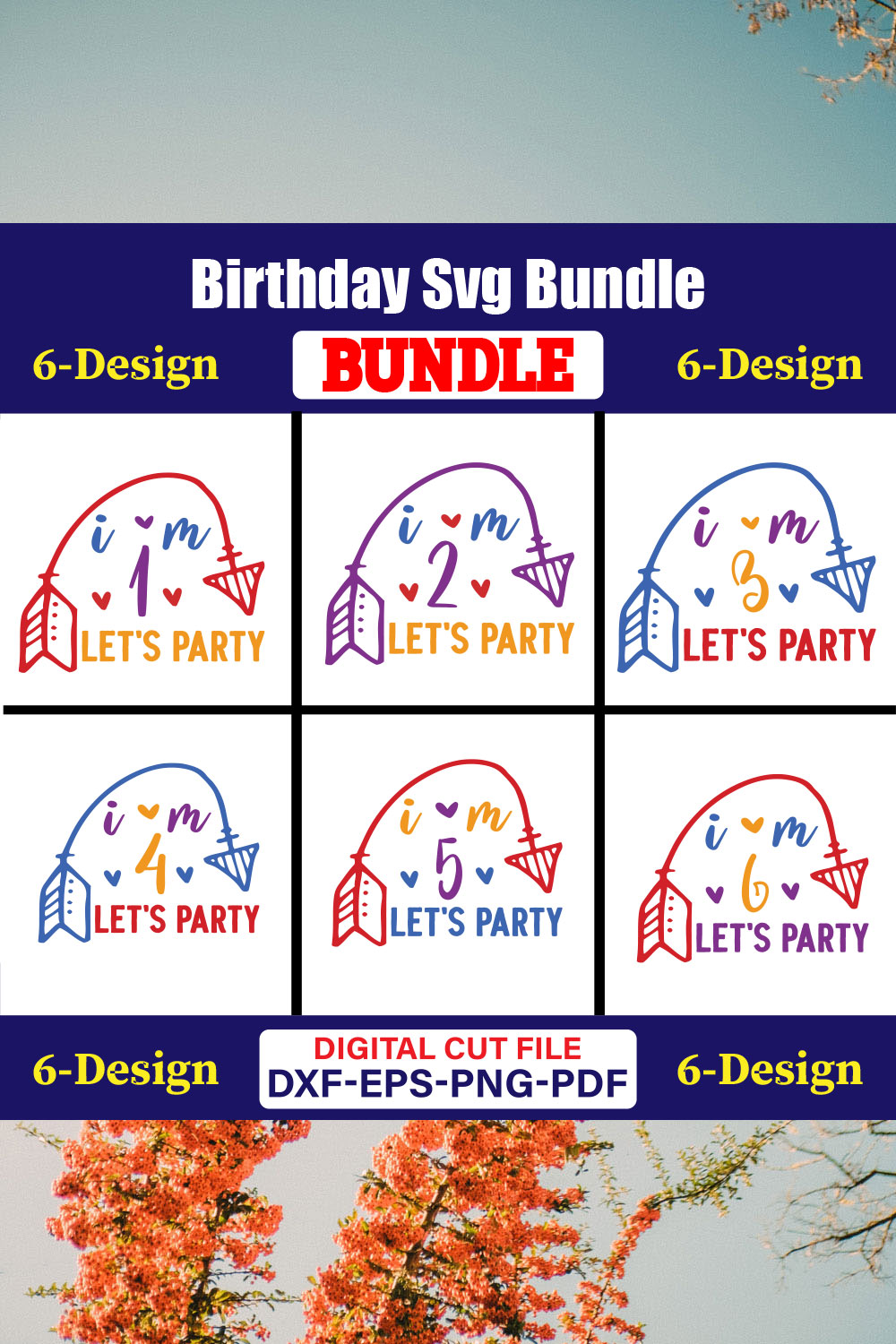 Birthday T-shirt Design Bundle Vol-21 pinterest preview image.