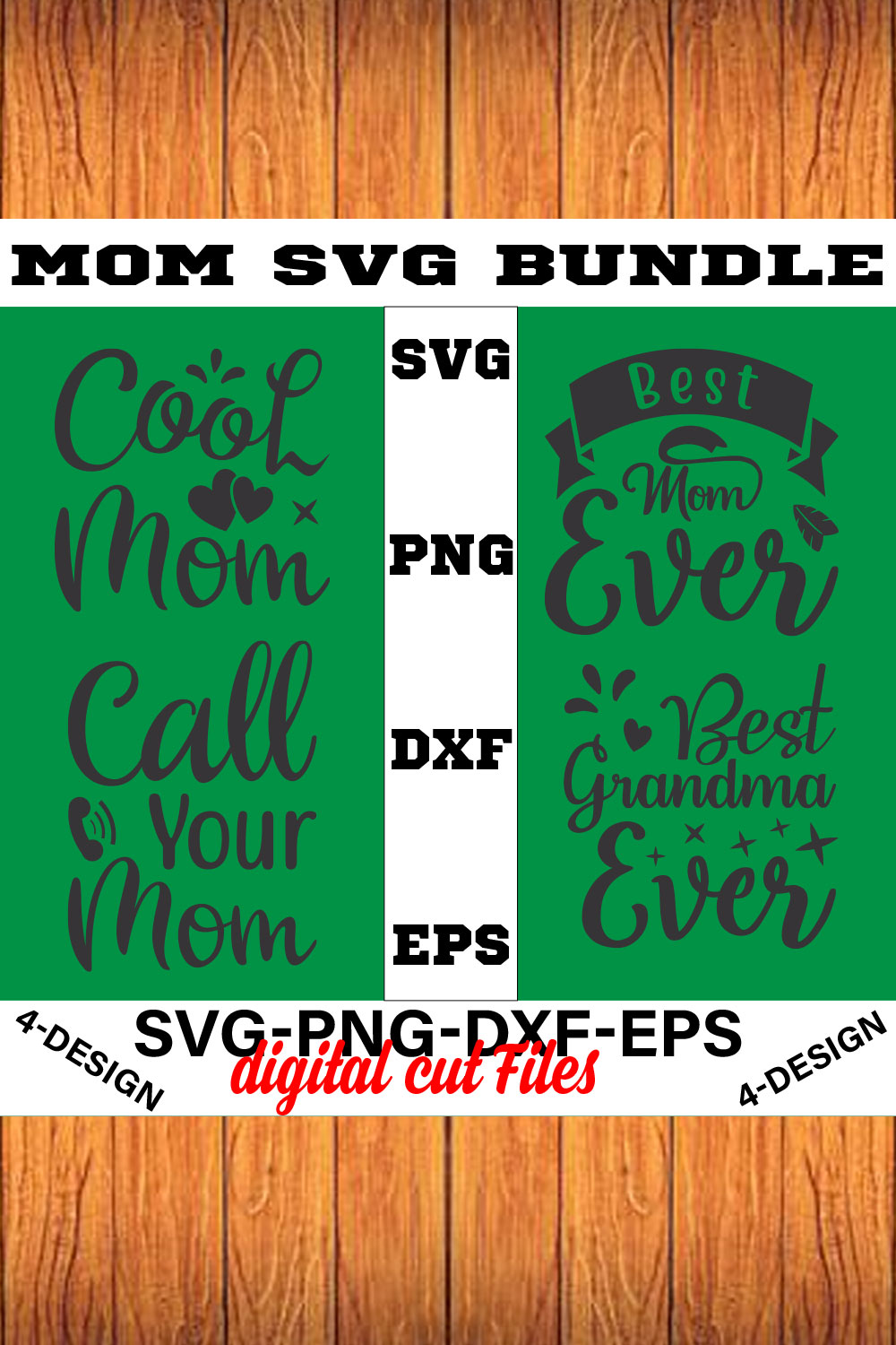 Mothers Day SVG Bundle, mom life svg, Mother's Day, mama svg Volume-01 pinterest preview image.