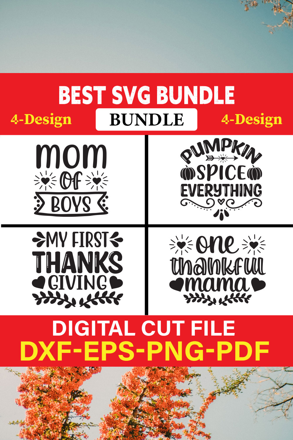 Best T-shirt Design Bundle Vol-4 pinterest preview image.