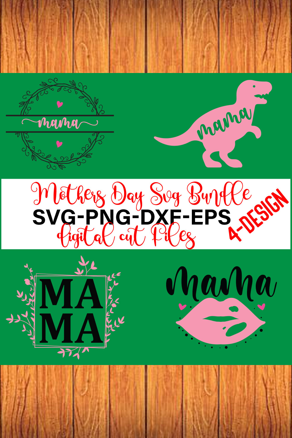 Mothers Day SVG Bundle, mom life svg, Mother's Day, mama svg Volume-13 pinterest preview image.