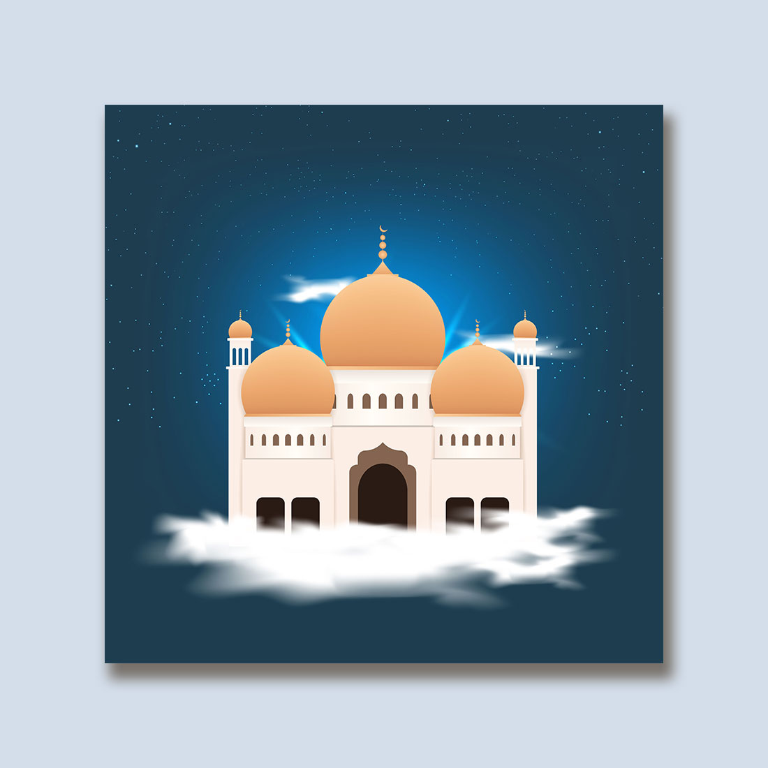 Ramadan and eid ul-fitr social media banner template preview image.