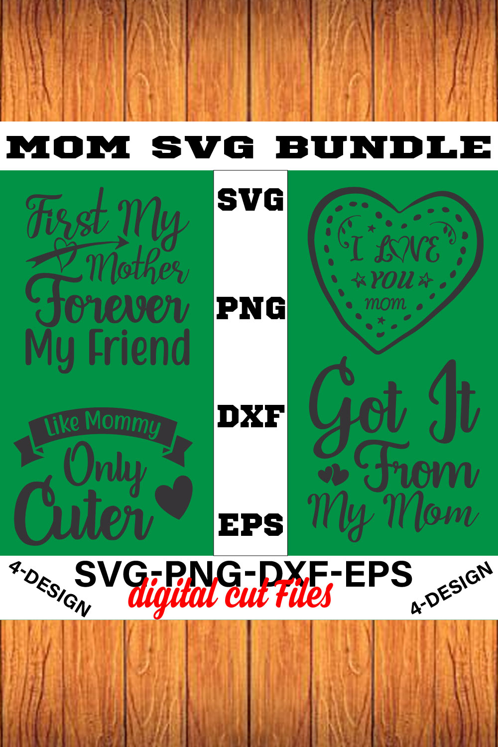 Mothers Day SVG Bundle, mom life svg, Mother's Day, mama svg Volume-02 pinterest preview image.