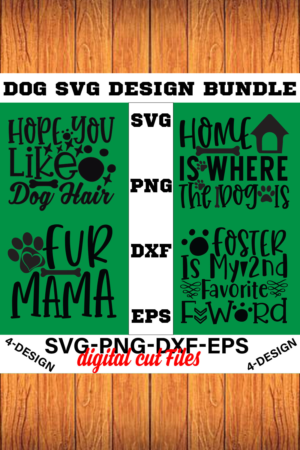 Dog Bundle SVG, Dog Mom Svg, Dog Lover Svg, Cricut Svg, Dog Quote, Funny Svg, Pet Mom Svg, Cut Files Volume-23 pinterest preview image.