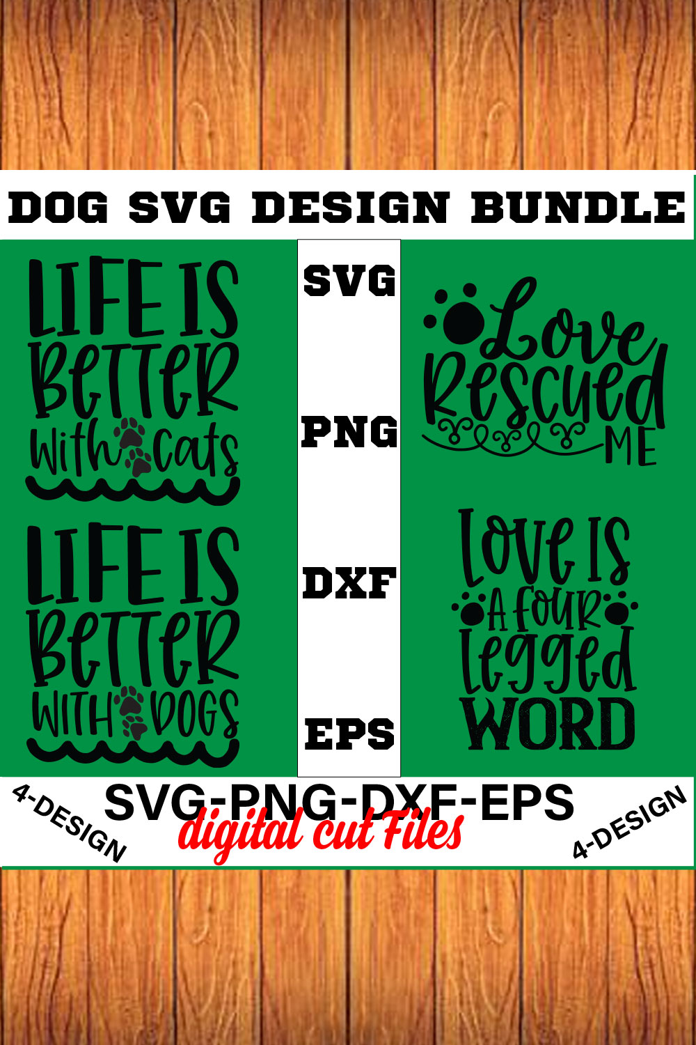 Dog Bundle SVG, Dog Mom Svg, Dog Lover Svg, Cricut Svg, Dog Quote, Funny Svg, Pet Mom Svg, Cut Files Volume-26 pinterest preview image.