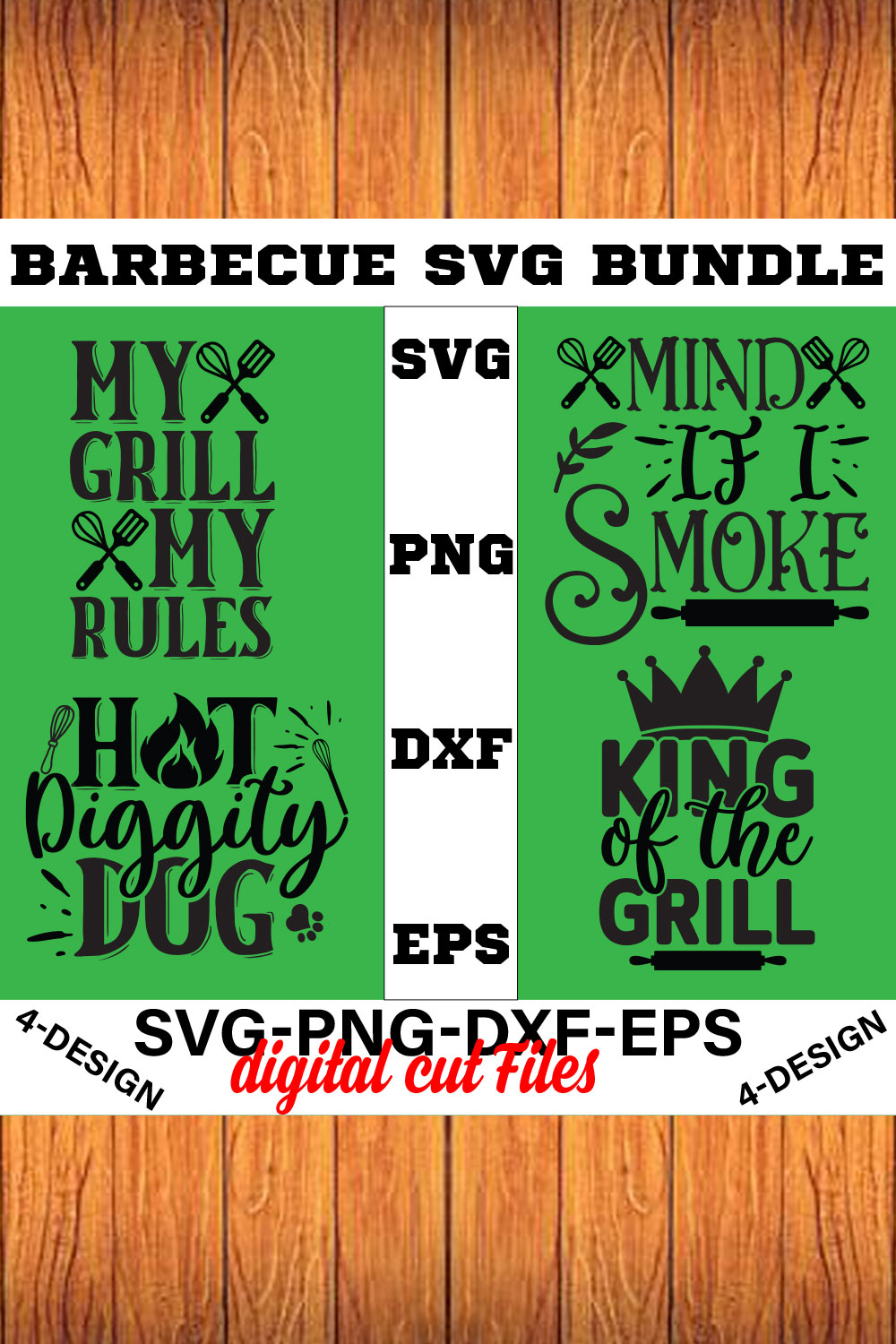 Barbecue SVG Bundle Vol-03 pinterest preview image.