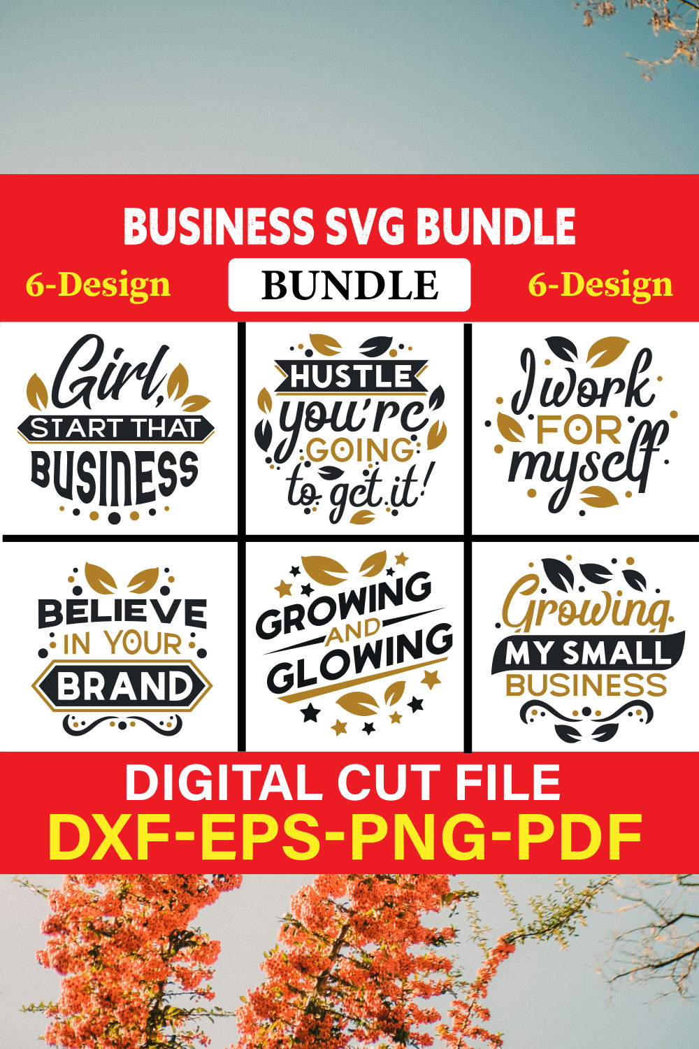 Business T-shirt Design Bundle Vol-2 pinterest preview image.