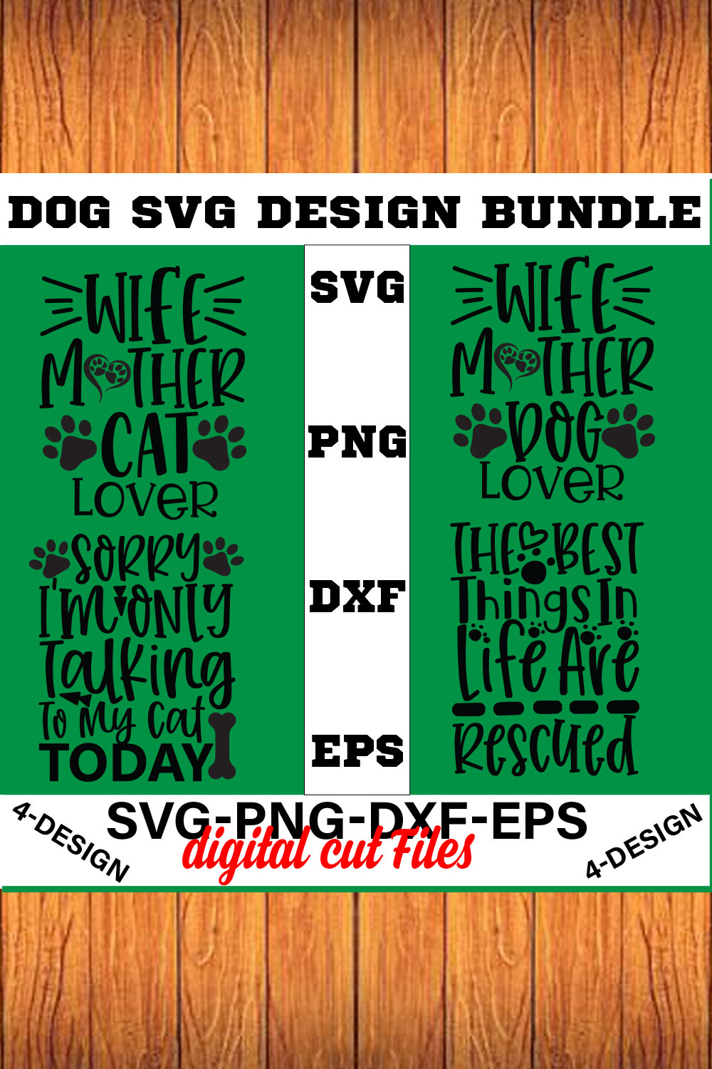 Dog Bundle SVG, Dog Mom Svg, Dog Lover Svg, Cricut Svg, Dog Quote, Funny Svg, Pet Mom Svg, Cut Files Volume-31 pinterest preview image.